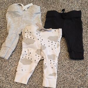 Koala Kids Gray, Black, and Cream Baby Pants Set